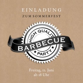 Einladungskarte zum Barbecue-Sommerfest