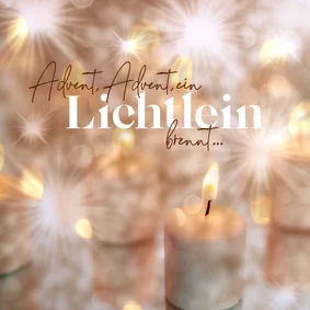 Einladungskarte zur Adventsfeier Kerzenschein