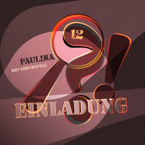 Einladungskarte zur Escape Room Party 12. Geburtstag 