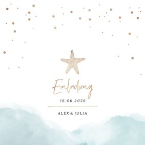 Einladungskarte zur Hochzeit Strandfeeling