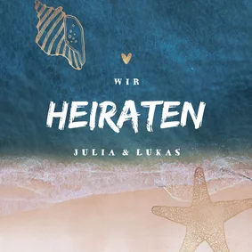 Einladungskarte zur Hochzeit Strandsommer