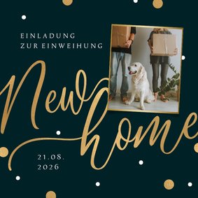 Einweihungskarte 'New Home' mit Foto