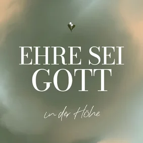 Elegante christliche Weihnachtskarte 'Ehre sei Gott'