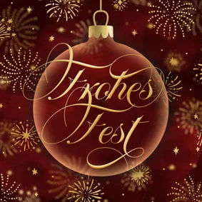 Elegante Firmen-Weihnachtskarte 'Frohes Fest'