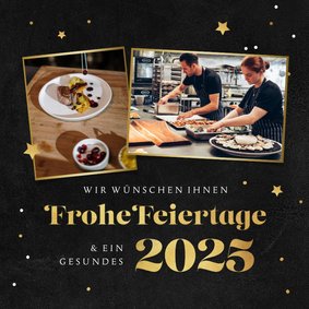 Firmen-Weihnachtskarte Gastronomie mit Fotocollage