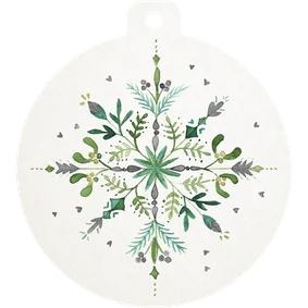 Firmen-Weihnachtskarte Stern aus Zweigen Aquarell