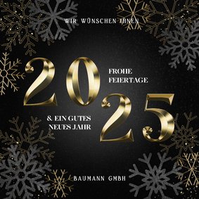 Firmenweihnachtskarte 2025 Goldlook