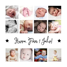 Foto-Collagekarte zwölf kleine Fotos