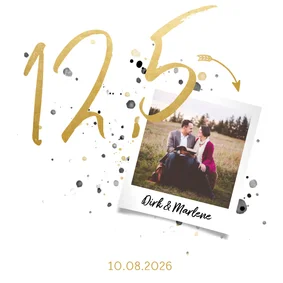 Foto-Einladungskarte 12,5 Jahre verheiratet