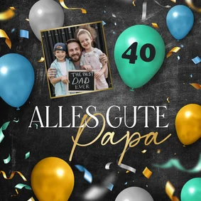 Foto-Geburtstagskarte Papa