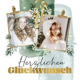 Foto-Geburtstagskarte Winter-/Weihnachtslook