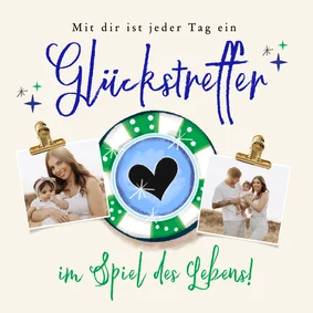 Foto-Grußkarte 'Glückstreffer'