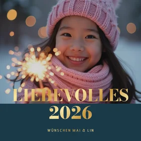 Foto-Neujahrskarte 'Liebevolles 2026' 