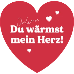 Foto-Valentinskarte 'Du wärmst mein Herz'