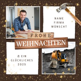 Foto-Weihnachtskarte Bau