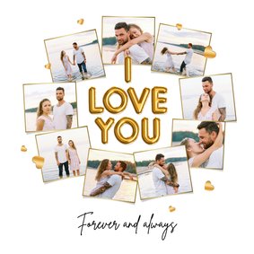 Fotocollage 'I love you forever and always' mit 9 Fotos 