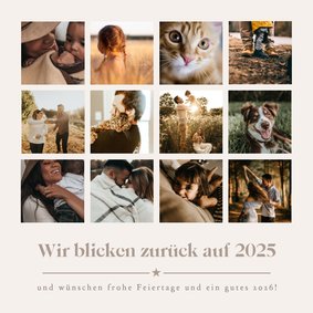 Fotocollage Rückblick Weihnachten Jahreszahlen 12 Fotos