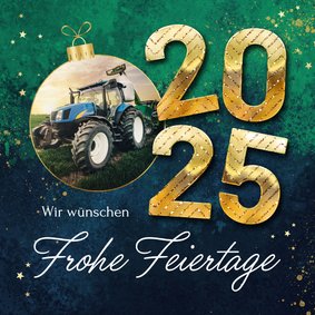 Fotokarte 2025 Weihnachtskugel geschäftlich