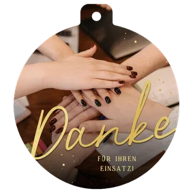 Fotokarte Danke Weihnachten Mitarbeiter Weihnachtskugel