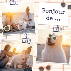 Fotokarte Grüße aus Frankreich ' Bonjour de ...'