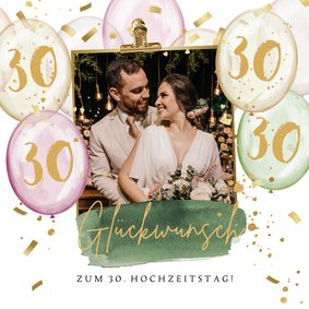 Fotokarte Jubiläum Glückwunsch 30. Hochzeitstag