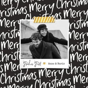 Fotokarte Weihnachten Handschrift-Hintergrund