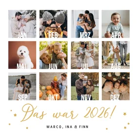 Fotokarte Weihnachtsgrüße persönliche Jahresrückblick