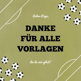 Fußball-Vatertagskarte 'Vorlagen' 