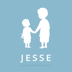 Geburtskarte Silhouette großer Bruder kleiner Bruder