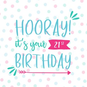 Geburtstagskarte 'Hooray it's your birthday'