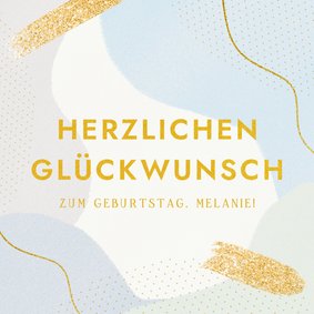 Geburtstagskarte organische Formen