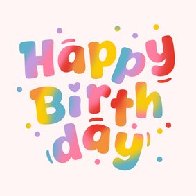 Geburtstagskarte Regenbogen Happy Birthday