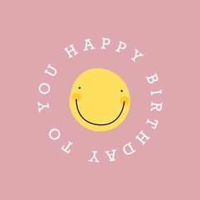Geburtstagskarte Smiley 'Happy Birthday'