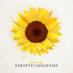 Geburtstagskarte Sonnenblume