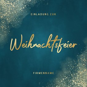 Geschäftliche Einladung Weihnachtsfeier Goldschrift