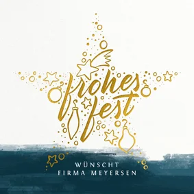 Geschäftliche Weihnachtskarte 'Frohes Fest'