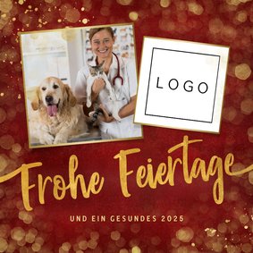 Geschäftliche Weihnachtskarte Logo und Foto