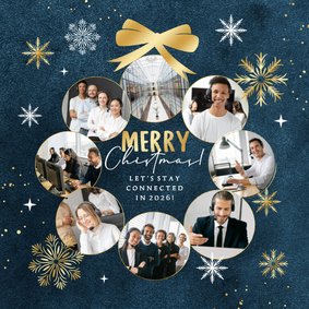 Geschäftliche Weihnachtskarte 'Stay connected'