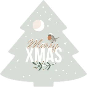 Geschäftliche Weihnachtskarte Winter Tannenbaum