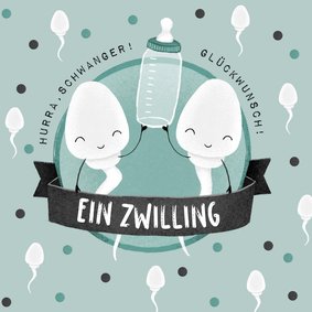 Glückwunsch Karte Schwanger von Zwilling