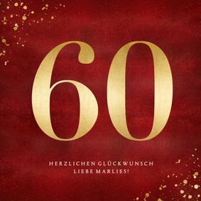 Glückwunschkarte goldene 60