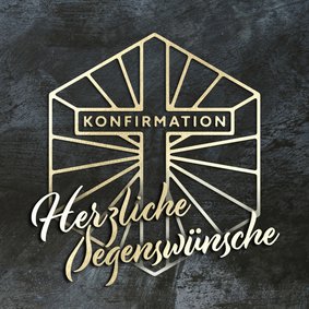 Glückwunschkarte Konfirmation geometrisch