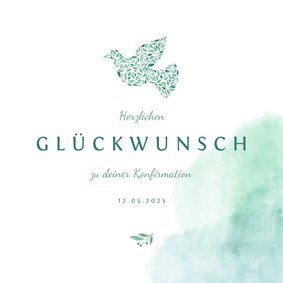 Glückwunschkarte Konfirmation Taube 