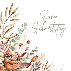 Glückwunschkarte zum Geburtstag Blumenbouquet