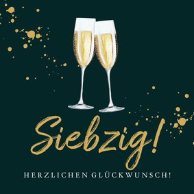 Glückwunschkarte zum Geburtstag Sektgläser