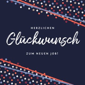 Glückwunschkarte zum neuen Job Punkte