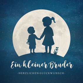 Glückwunschkarte zur Geburt große Schwester kleiner Bruder