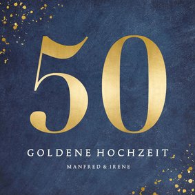 Glückwunschkarte zur goldenen Hochzeit große 50