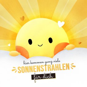 Grußkarte Aufmunterung viele Sonnenstrahlen