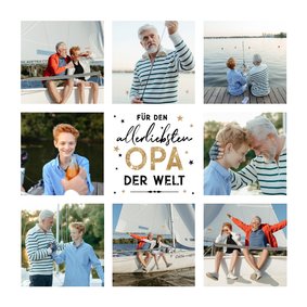 Grußkarte für Opa mit Fotocollage